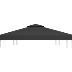 2-kerroksinen huvimajan katto 310 g/mâ² 4x3 m musta