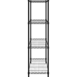 4-kerroksinen varastohylly 90x35x137 cm musta 200 kg