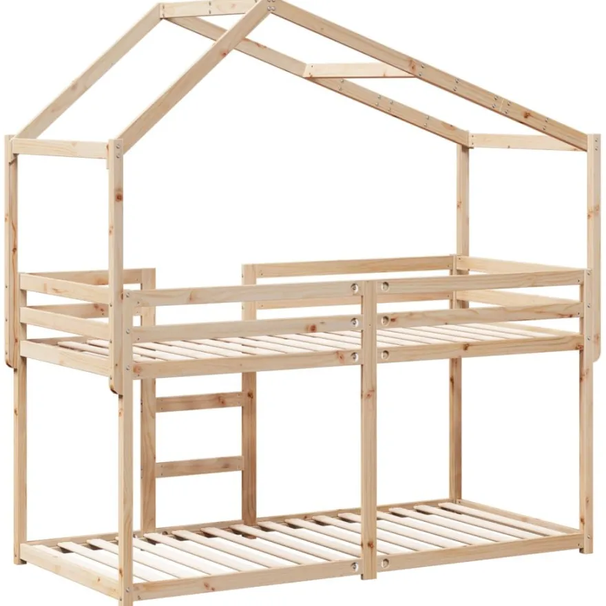 Kerrossänky täysi mänty, eri katosvaihtoehtoja ja mittoja, eri värejä (38345)
