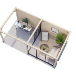 Kesähuone Palmako Bianca Set 205, sis.liukuovet 16,6 m²