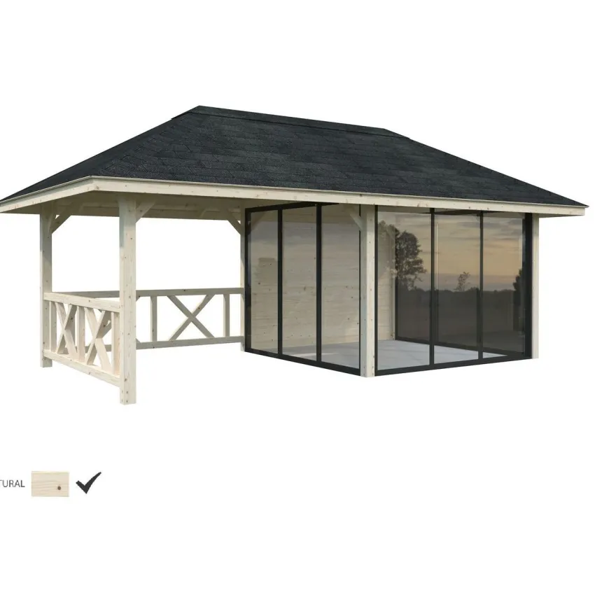 Kesähuone Palmako Bianca Set 204, sis.liukuovet 16,6 m²