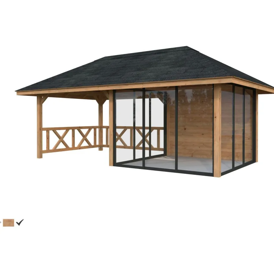 Kesähuone Palmako Bianca Set 204, sis.liukuovet 16,6 m²