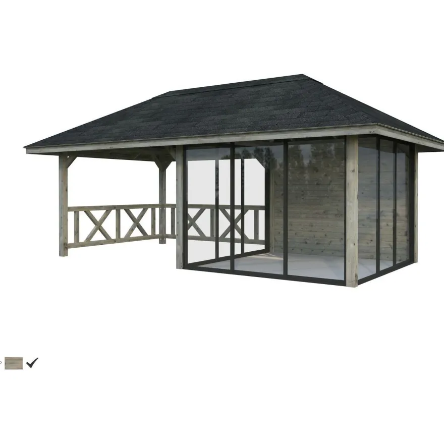 Kesähuone Palmako Bianca Set 204, sis.liukuovet 16,6 m²