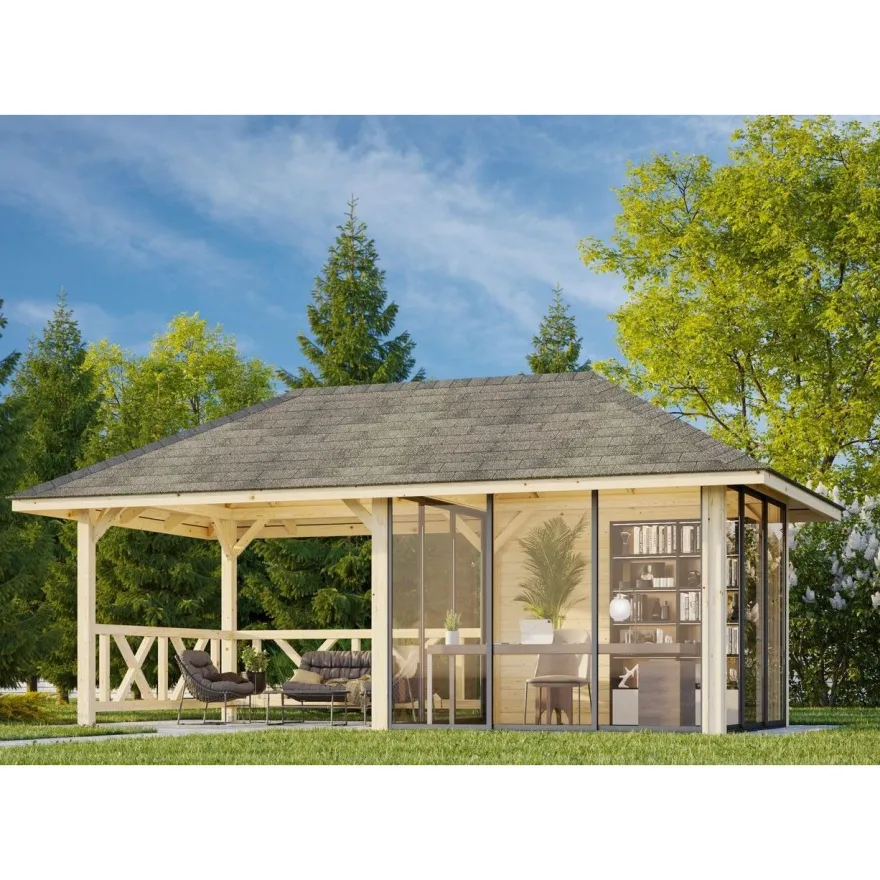Kesähuone Palmako Bianca Set 204, sis.liukuovet 16,6 m²