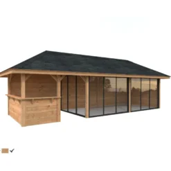 Kesähuone Palmako Bianca Set 219, sis.liukuovet 24,9 m²