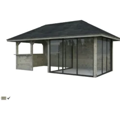 Kesähuone Palmako Bianca Set 208, sis.liukuovet 16,6 m²
