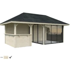 Kesähuone Palmako Bianca Set 208, sis.liukuovet 16,6 m²
