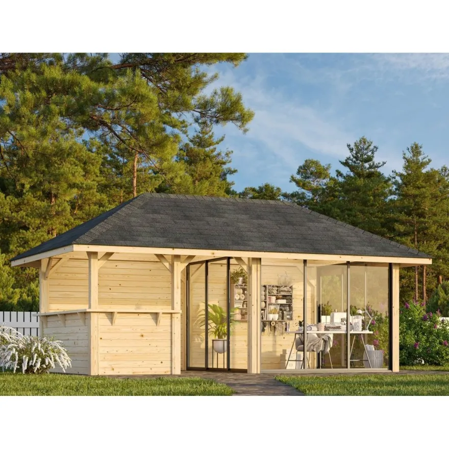 Kesähuone Palmako Bianca Set 208, sis.liukuovet 16,6 m²