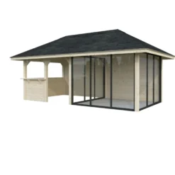 Kesähuone Palmako Bianca Set 208, sis.liukuovet 16,6 m²