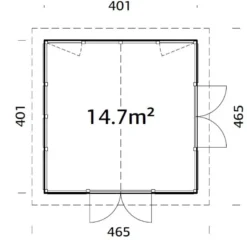 Kesähuone Palmako Isabella 14.7 m2 PA90-4040