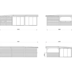 Kesähuone Palmako Lenna Set 421, sis.liukuovet 33,2 m²