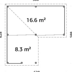 Kesähuone Palmako Lenna Set 422, sis.liukuovet 24,9 m²