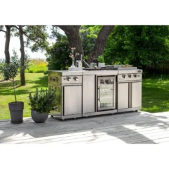 Kesäkeittiön kahden sivupolttimen moduuli Myoutdoorkitchen Stainless Collection