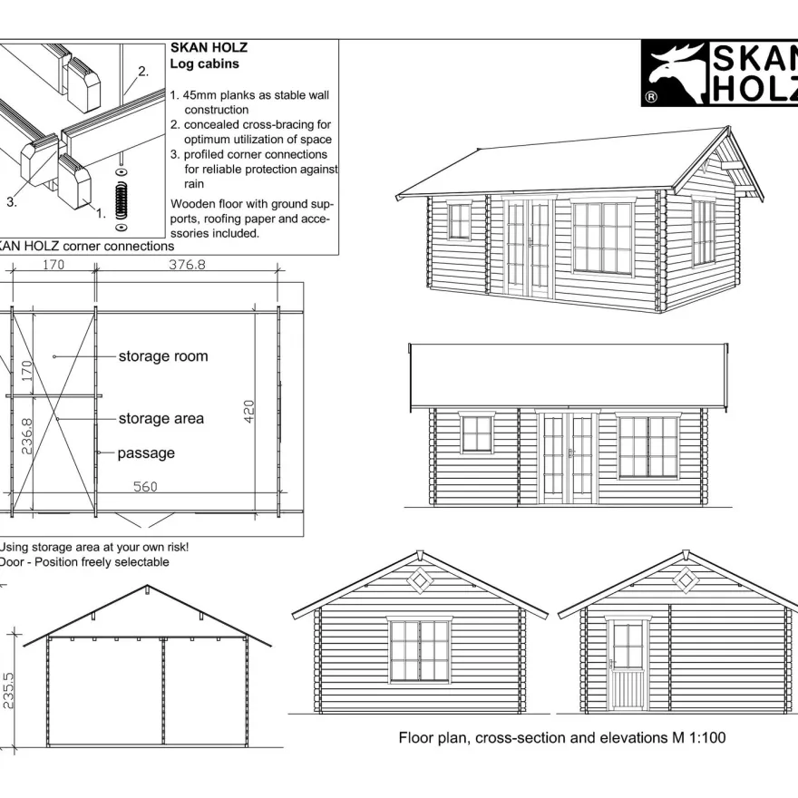 Kesämökki Skan Holz Esbjerg 2, 23.5m²