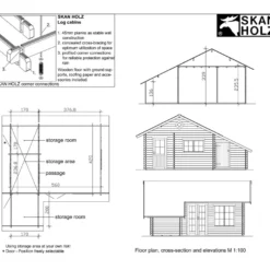 Kesämökki Skan Holz Esbjerg 3, 23.5 + 3.4m², sis.parven