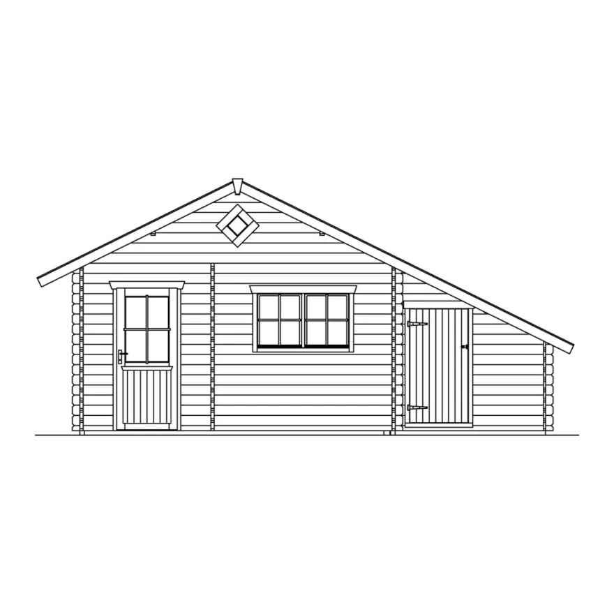 Kesämökki Skan Holz Esbjerg 3, 23.5 + 3.4m², sis.parven