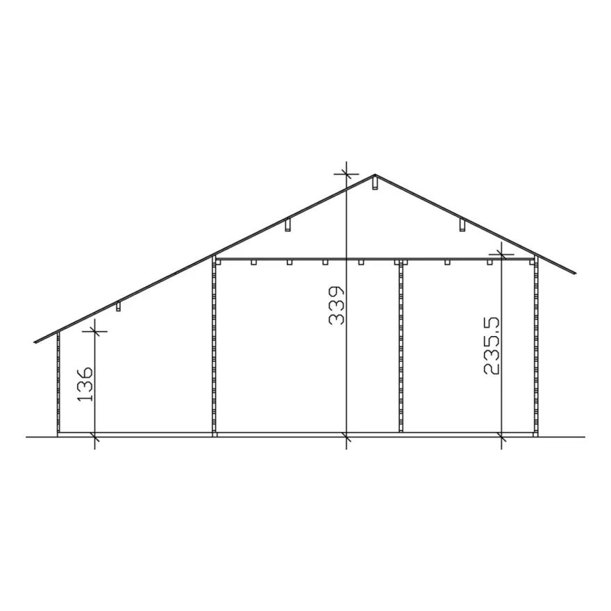 Kesämökki Skan Holz Esbjerg 3, 23.5 + 3.4m², sis.parven