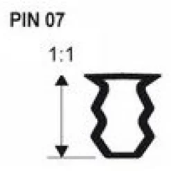 Kiinnitysinsertti Progress Profiles PIN 07, 2,7m, 7-10 mm, pvc