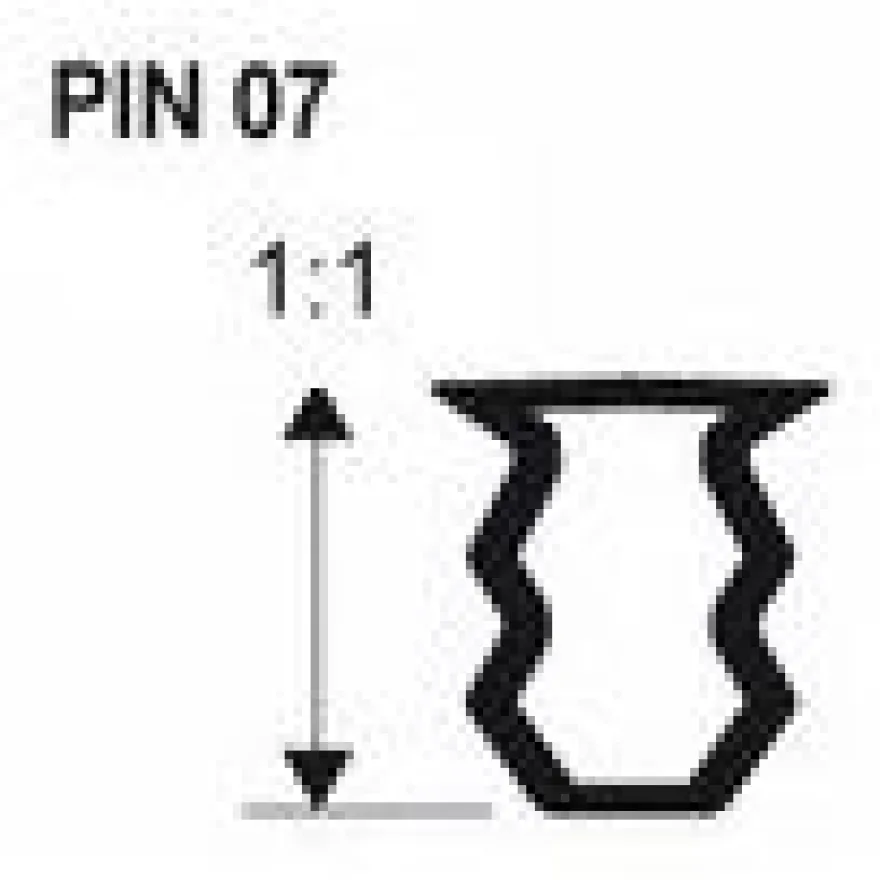 Kiinnitysinsertti Progress Profiles PIN 07, 2,7m, 7-10 mm, pvc