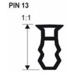 Kiinnitysinsertti Progress Profiles PIN 13, 2,7m, 13-16 mm, pvc