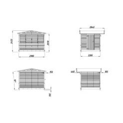 Kioski Palmako Marian 6,2 m2 EL16-3023