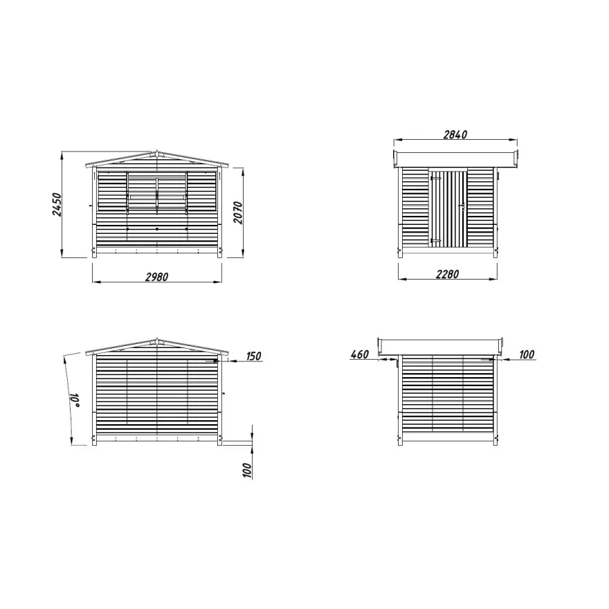 Kioski Palmako Marian 6,2 m2 EL16-3023