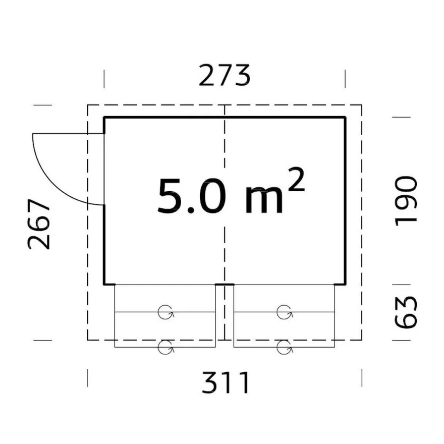 Kioski Palmako Stella, 5m² EL16-2719