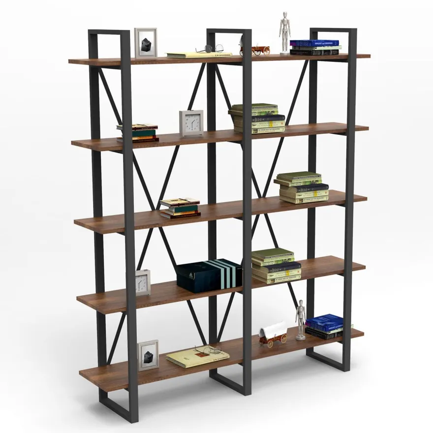 Kirjahylly Linento Furniture MN05, ruskea
