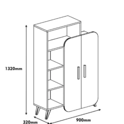 Kirjahylly Linento Furniture Form valkoinen