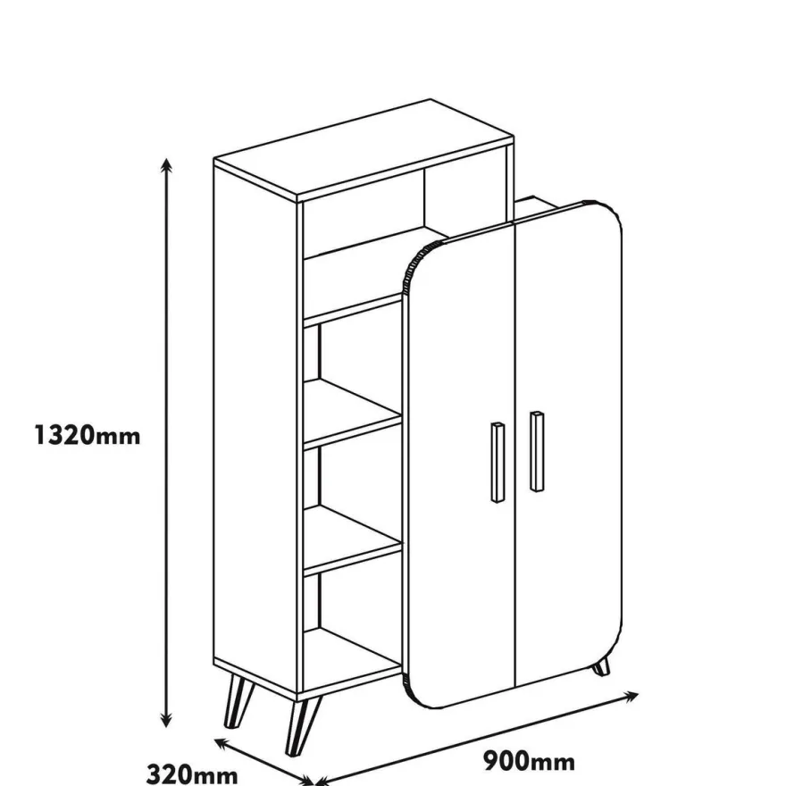 Kirjahylly Linento Furniture Form valkoinen