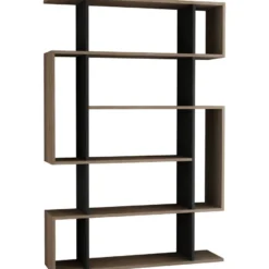 Kirjahylly Linento Furniture Mito, antrasiitti/ruskea