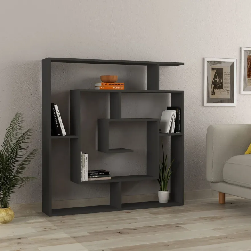 Kirjahylly Linento Furniture Maze, antrasiitti