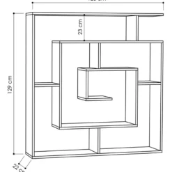 Kirjahylly Linento Furniture Maze, antrasiitti