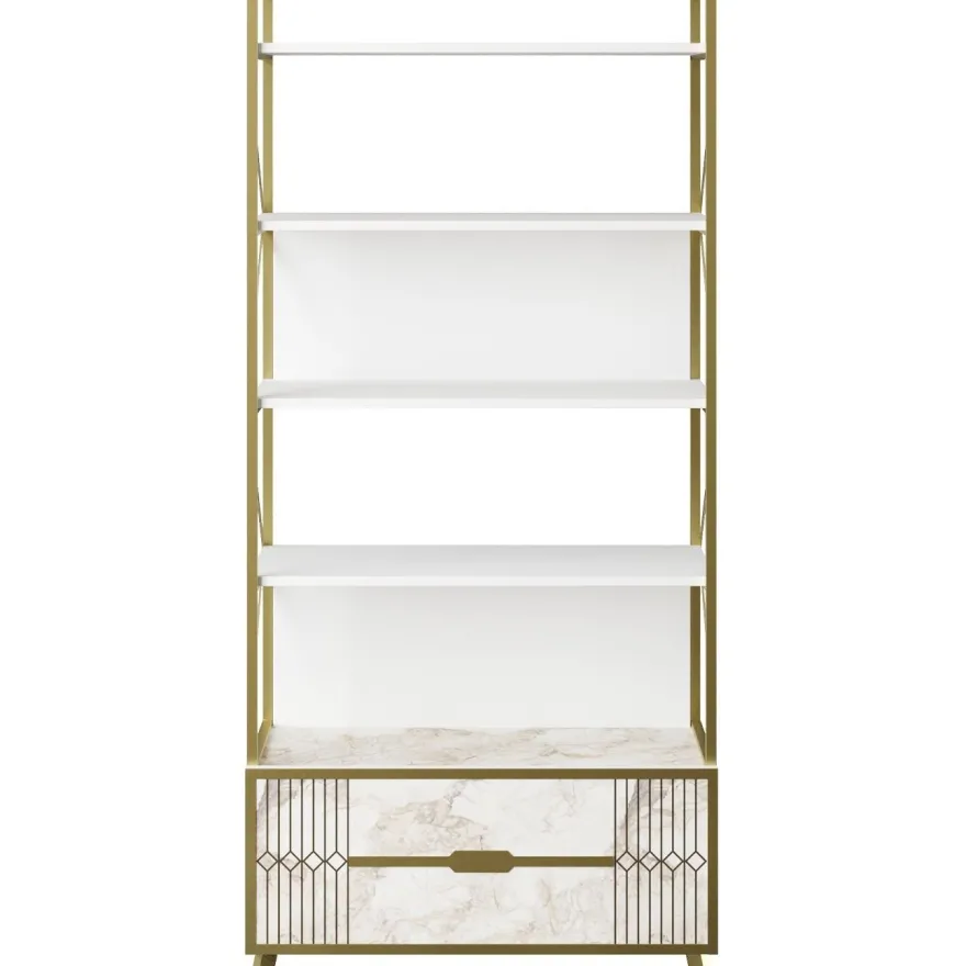 Kirjahylly Linento Furniture Frida, valkoinen