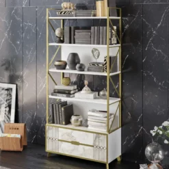 Kirjahylly Linento Furniture Frida, valkoinen