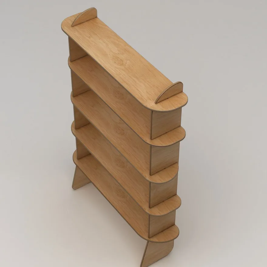 Kirjahylly Linento Furniture Scala 3, 102x215cm, puunruskea