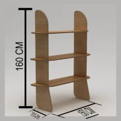 Kirjahylly Linento Furniture Scala 3, 102x215cm, puunruskea