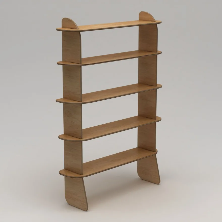 Kirjahylly Linento Furniture Scala 3, 102x215cm, puunruskea