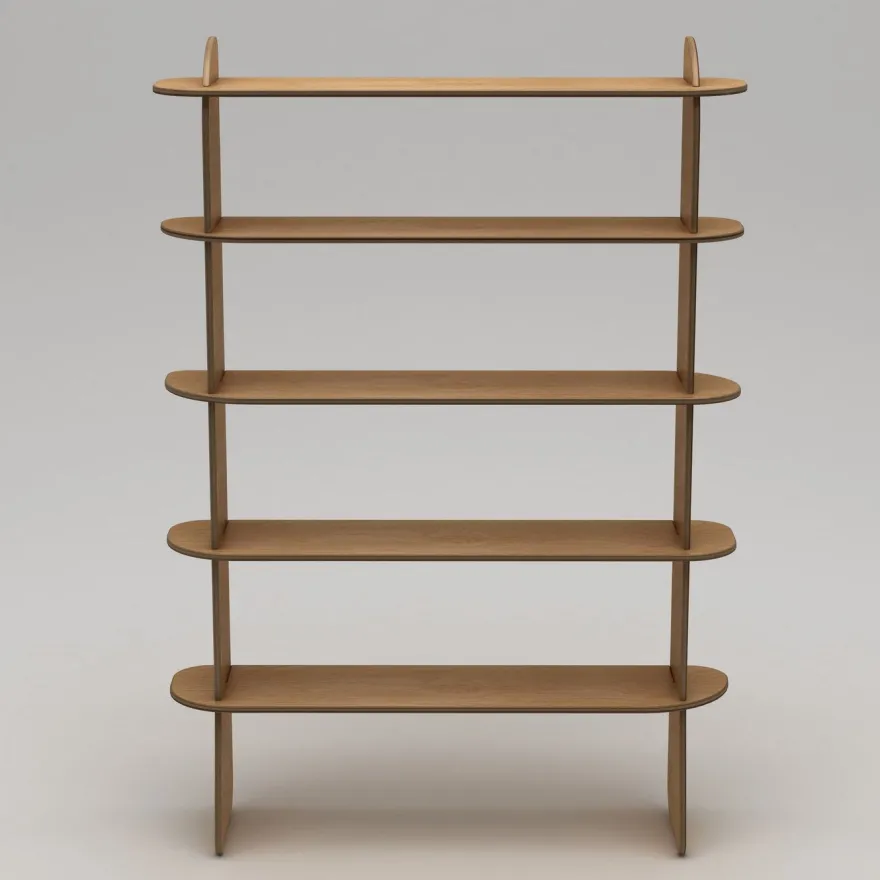 Kirjahylly Linento Furniture Scala 3, 102x215cm, puunruskea