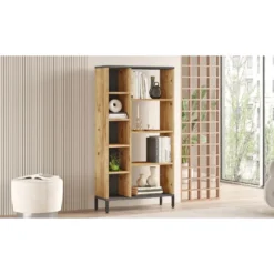 Kirjahylly Linento Furniture RL3-AA Atlantic Pine/antrasiitti