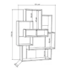 Kirjahylly Linento Furniture Barce, valkoinen/tammi