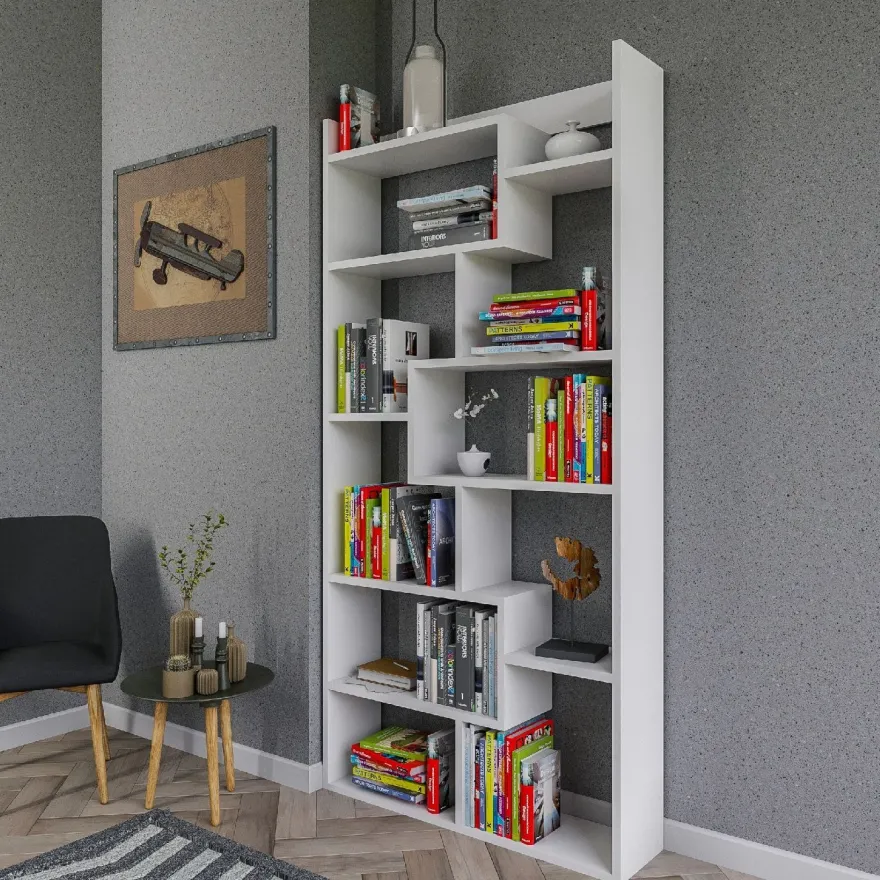Kirjahylly Linento Furniture Kuttap valkoinen