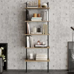 Kirjahylly Linento Furniture Paula, ruskea/musta