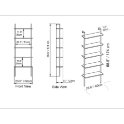 Kirjahylly Linento Furniture Paula, ruskea/musta