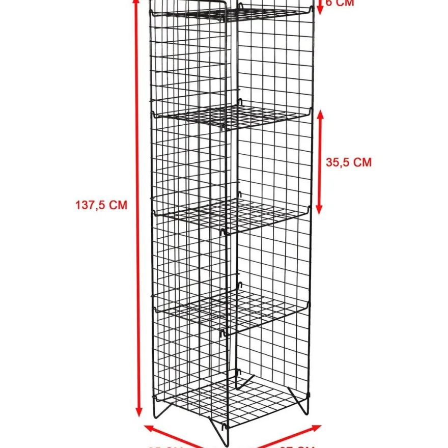 Kirjahylly Linento Furniture Elvis, 37x137.5cm, musta