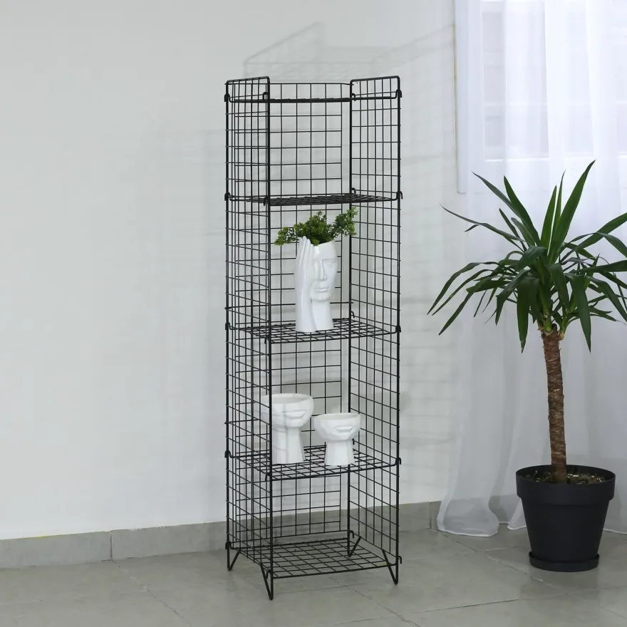 Kirjahylly Linento Furniture Elvis, 37x137.5cm, musta