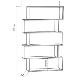 Kirjahylly Linento Furniture Kat, eri värejä