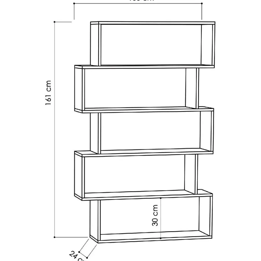 Kirjahylly Linento Furniture Kat, eri värejä