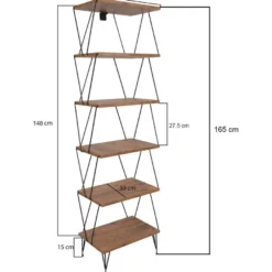 Kirjahylly Linento Furniture Balaban, 46x165cm