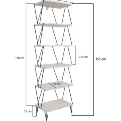 Kirjahylly Linento Furniture Balaban, 46x165cm